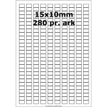 50 ark 15x10-10-H Hvid papir Bredde 00-30mm