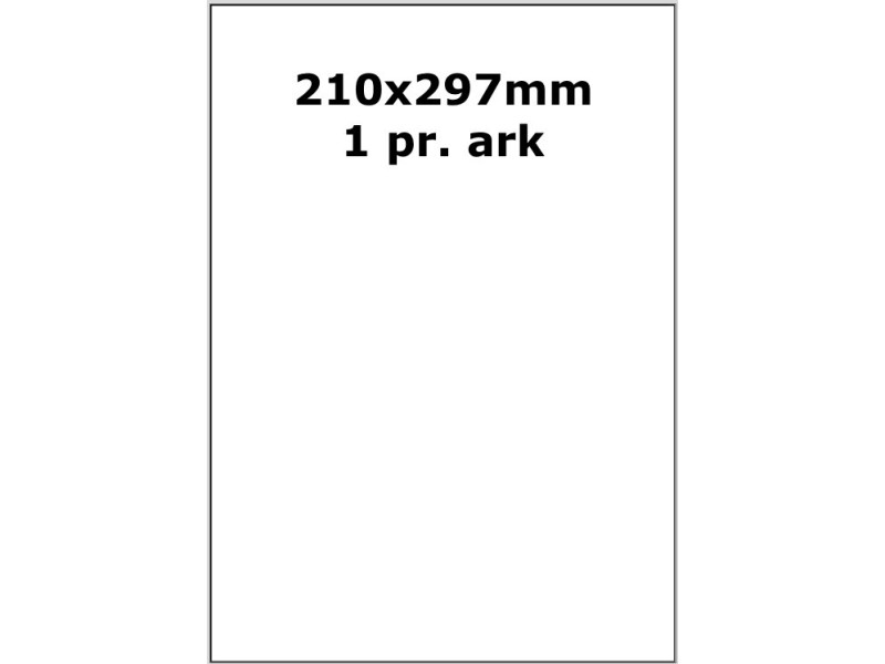 110 ark D18-039S Hvid papir Bredde + 91mm