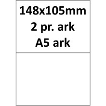1000 ark 148A105PP3-A5 Hvid papir A5 og A6 ark