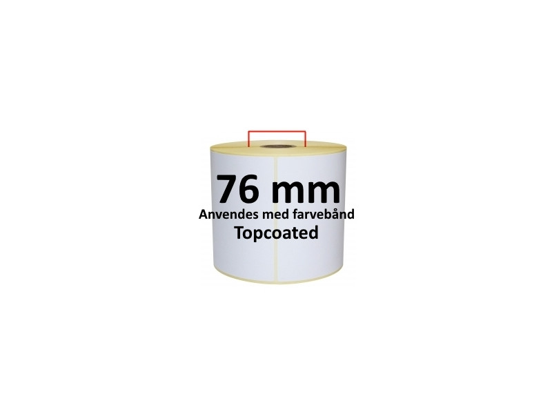 1 rulle 102R51TT3-76H Hvid TT Kerne 76mm
