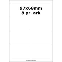 100 ark 97A68H3-HA Aftagelige Papir Labels