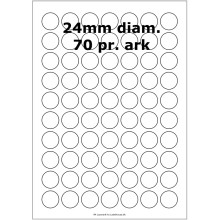 100 ark 24ARH3-HA Aftagelige Papir Labels
