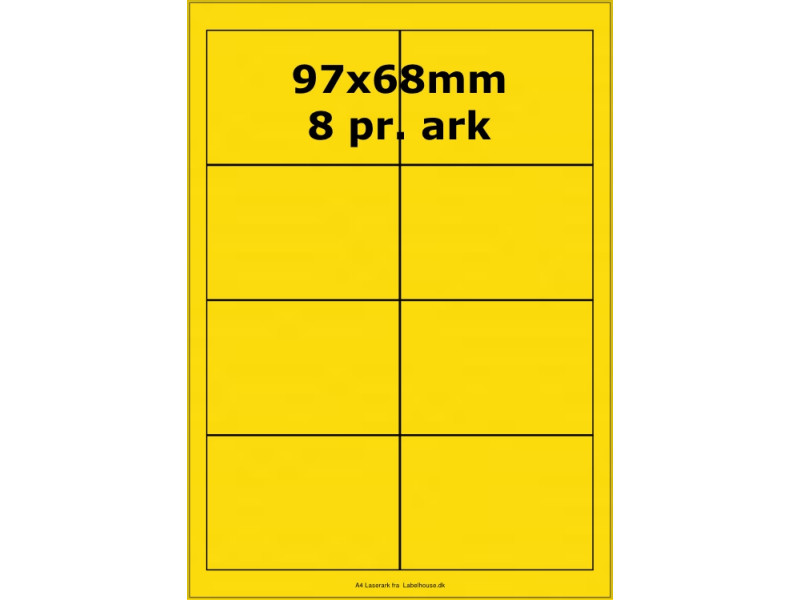 25 ark 99x68-2-Y Farvede Polyester