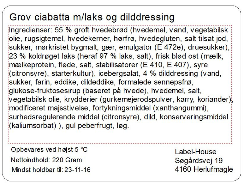 Stk. 63x46-PRN20 Varemærkning