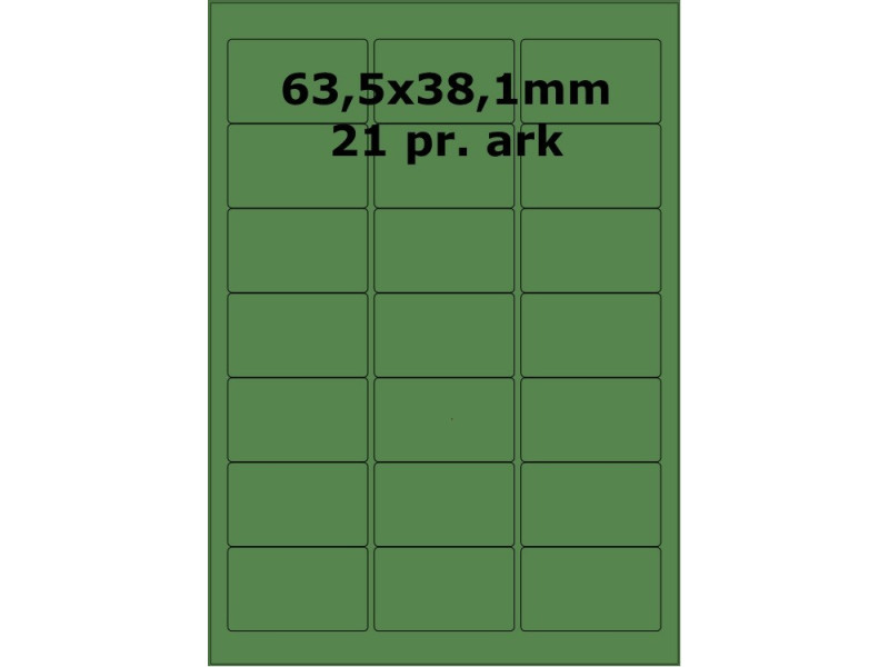 75 ark 63x38-3-Grøn BDM colour