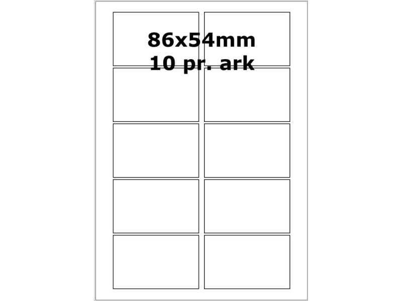 50 ark D350.225 Visitkort