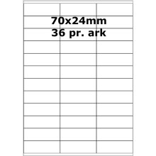 110 ark D18-033S Hvid papir Bredde 61-90mm