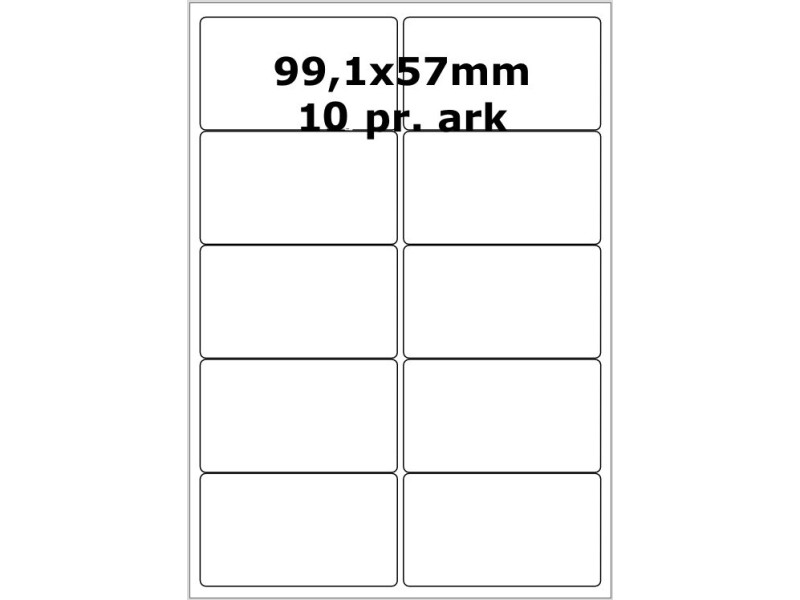 110 ark D7173S Hvid papir Bredde + 91mm