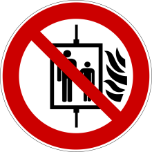 1 Rulle PS3-50-NE Forbudt: Brug af elevator ved brand