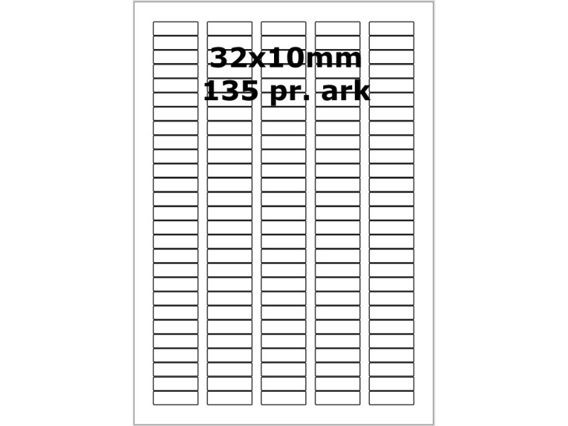 25 ark 32A10W3-25 Hvide Polyester Bredde 31-60mm