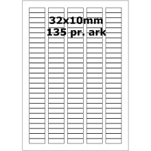 25 ark 32A10W3-25 Hvide Polyester Bredde 31-60mm