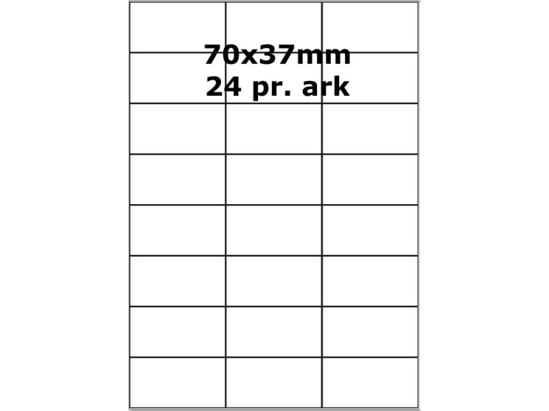 500 ark 70x37-3-Hvid Hvide Papir Labels -Volume køb