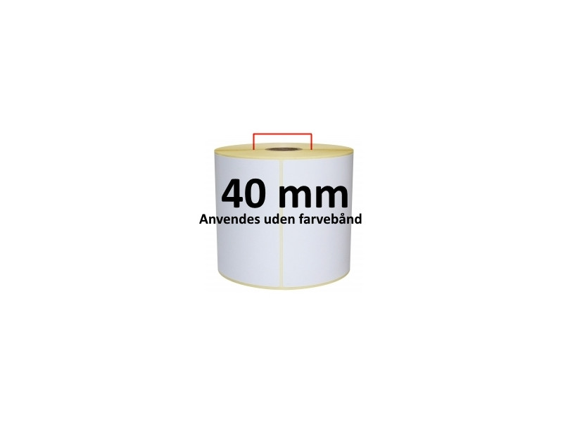 1 rulle 25R75DTU3-40 Hvid DT Kerne 40mm
