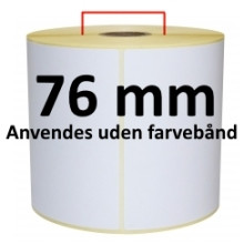 1 rulle 25R75DTU3-76 Hvid DT Kerne 76mm