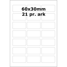 25 ark 60A30W3-25 Hvide Polyester Bredde 31-60mm