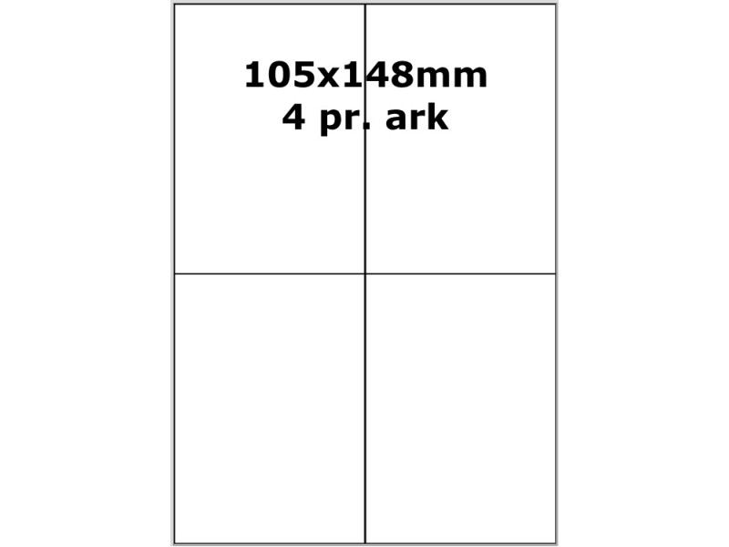 25 ark 105A148W1-25 Hvide Polyester Bredde +91mm