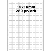 25 ark 15x10-10-W Hvide Polyester Bredde 00-30mm
