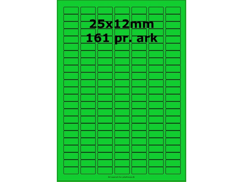 25 ark 25x12-7-G Farvede Polyester