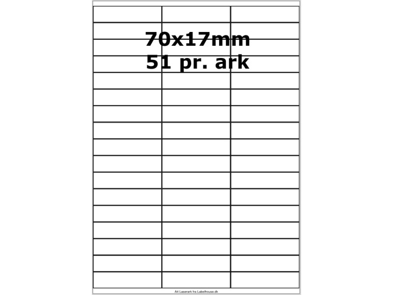 25 ark 70A17MT3-25 Transparente Mat