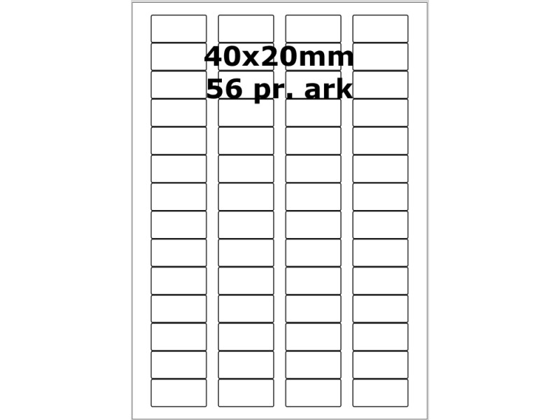 25 ark 40A20MT3-25 Transparente Mat