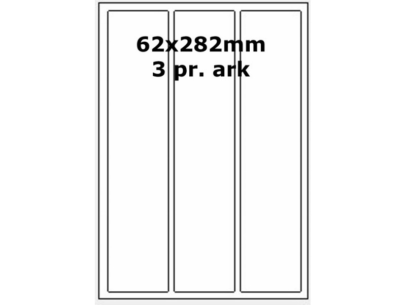 500 ark 62A282H1 Hvide Papir Labels -Volume køb