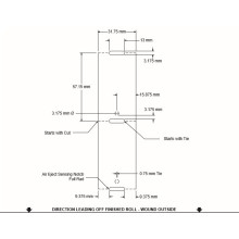 12 Ruller 32R57DT5-25Tag Kartonmærker -Direkte Thermo