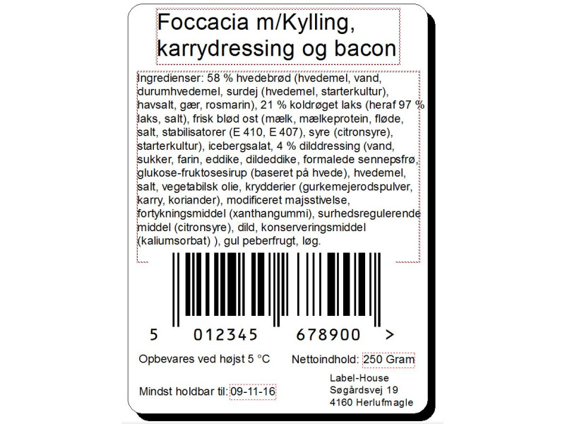 Stk. 63x46-PRN21 Varemærkning