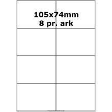 100 ark 105A74RP3 Dæk Labels A4