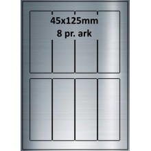 25 ark 45A125SP1-25 Sølvpolyester Bredde 31-60mm