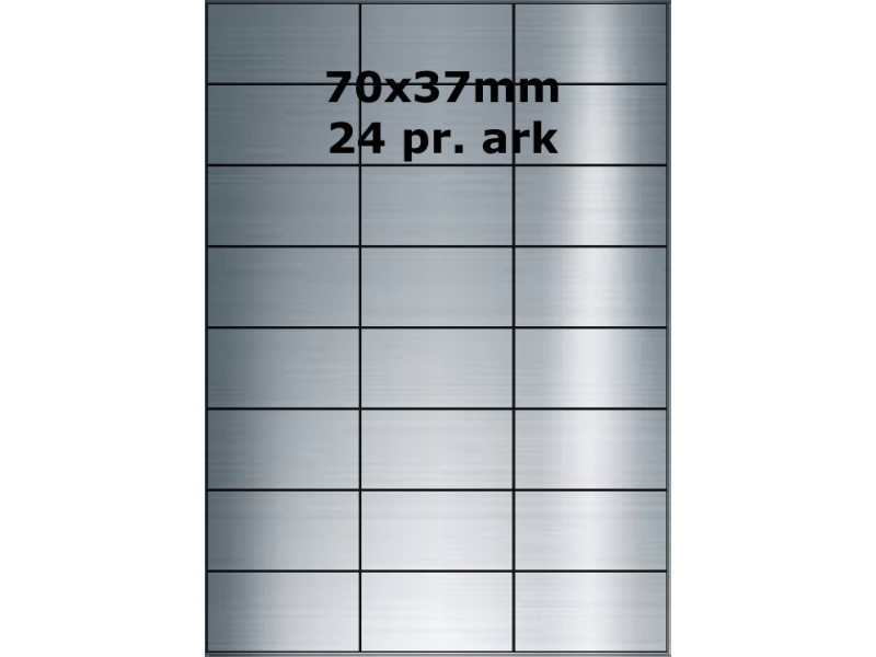 25 ark 70A37SP3-25 Sølvpolyester Bredde 61-90mm