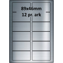 50 ark 89A46SP1-25 Sølvpolyester Bredde 61-90mm