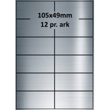 25 ark 105A49SP1-25 Sølvpolyester Bredde + 91mm