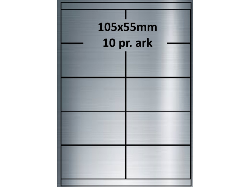 25 ark 105A55SP3-25 Sølvpolyester Bredde + 91mm