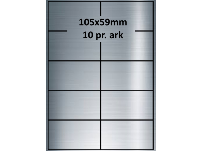 25 ark 105A59SP1-25 Sølvpolyester Bredde + 91mm