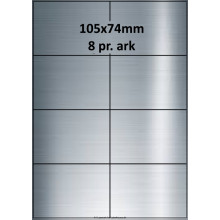 25 ark 105A74SP3-25 Sølvpolyester Bredde + 91mm
