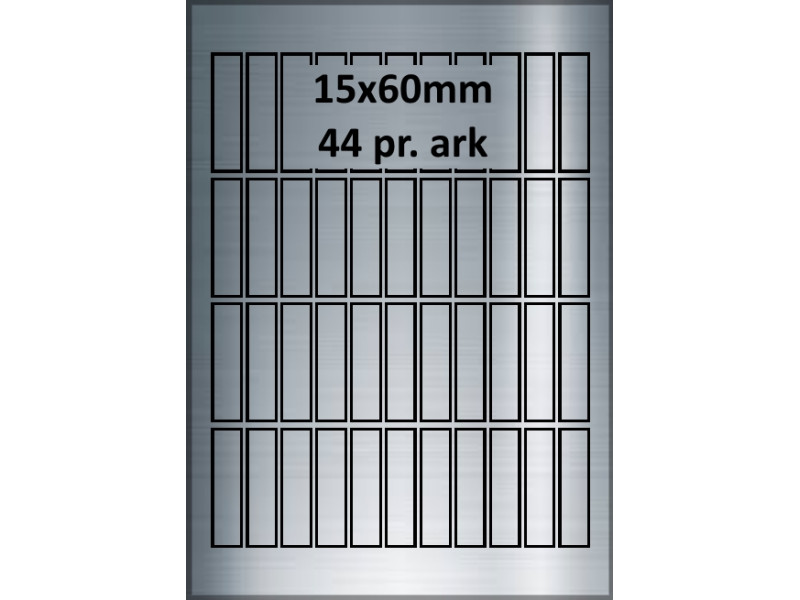 25 ark 15A60SP1-25 Sølvpolyester Bredde 00-30mm