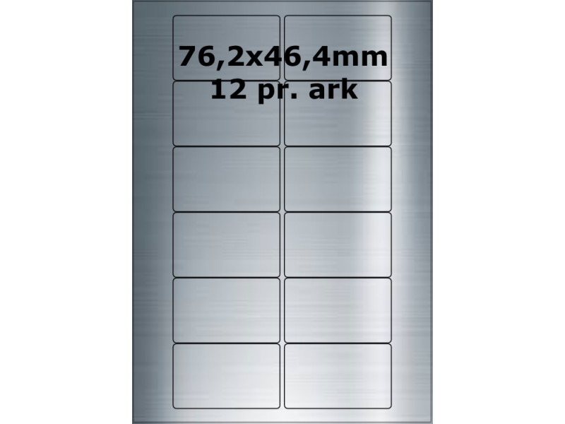 25 ark 76A46SP1-25 Sølvpolyester Bredde 61-90mm