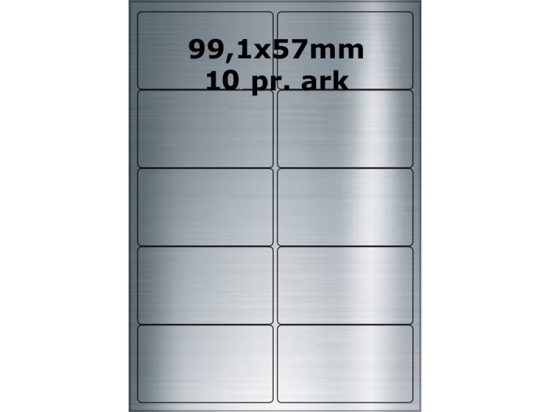 25 ark 99A57SP1-25 Sølvpolyester Bredde + 91mm