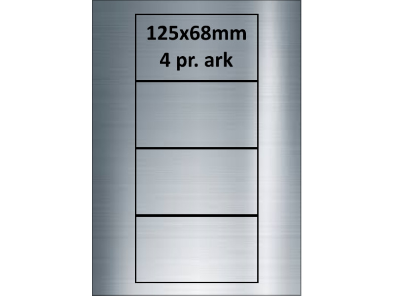 25 ark 125A68SP1-25 Sølvpolyester Bredde + 91mm
