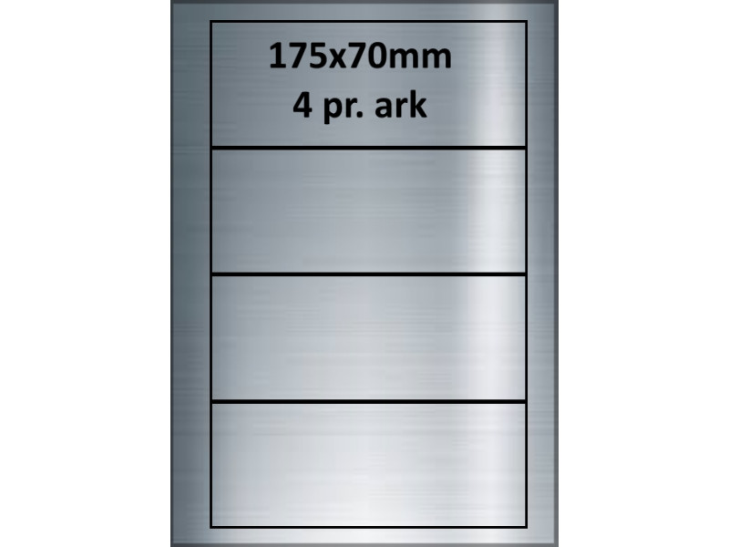 25 ark 175A70SP1-25 Sølvpolyester Bredde + 91mm