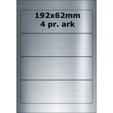 25 ark 192A62SP1-25 Sølvpolyester Bredde + 91mm