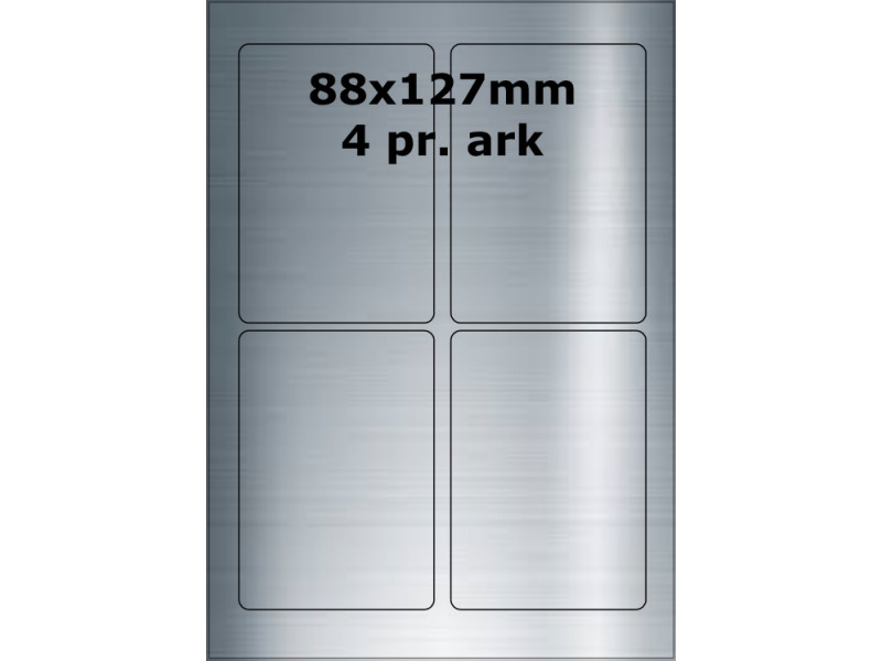 25 ark 88A127SP1-25 Sølvpolyester Bredde 61-90mm