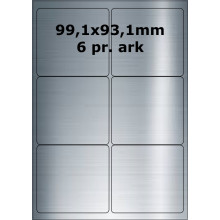 25 ark 99A93SP1-25 Sølvpolyester Bredde + 91mm