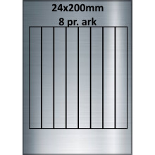 25 ark 24A200SP1-25 Sølvpolyester Bredde 00-30mm