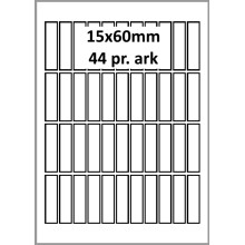 25 ark 15A60W1-25 Hvide Polyester Bredde 00-30mm