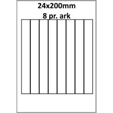 25 ark 24A200W1-25 Hvide Polyester Bredde 00-30mm