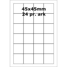 25 ark 45A45W1-25 Hvide Polyester Bredde 31-60mm