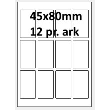 25 ark 45A80W1-25 Hvide Polyester Bredde 31-60mm