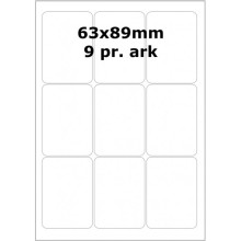 25 ark 63A89W1-25 Hvide Polyester Bredde 61-90mm