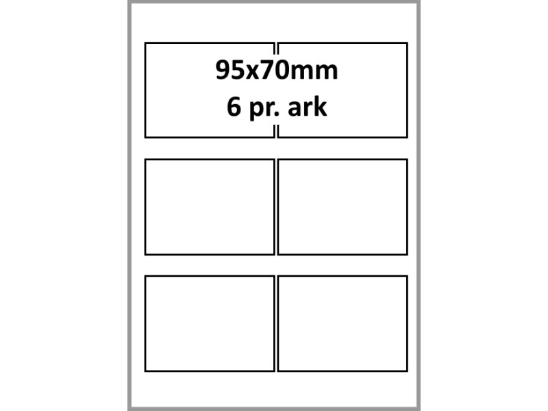 25 ark 95A70W1-25 Hvide Polyester Bredde +91mm
